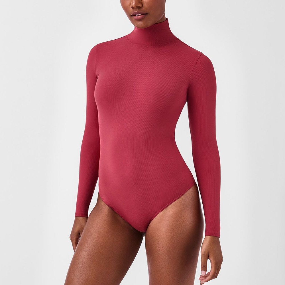 ❤️SPANX Deep Red High Neck Bodysuit